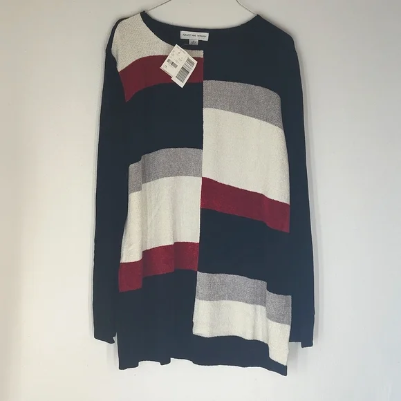 New August Max Woman Sweater Long Sleeve Multicolor Size 1X - Picture 1 of 9